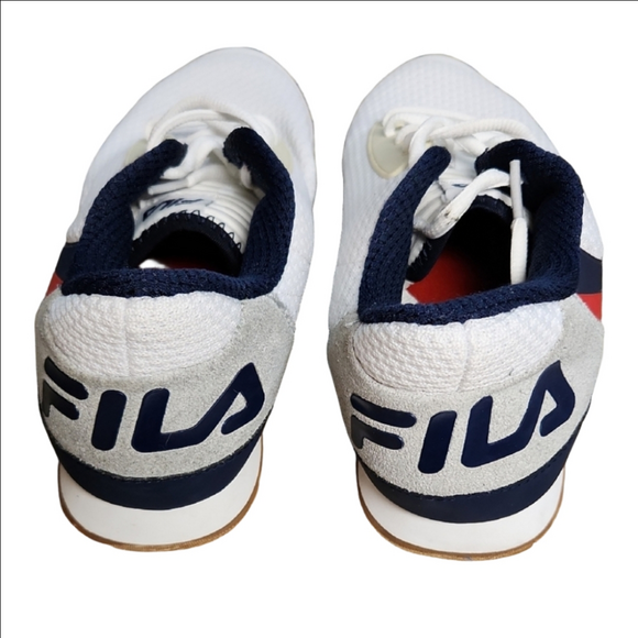 Fila Shoes - Fila White and Navy Athletic Sneakers.